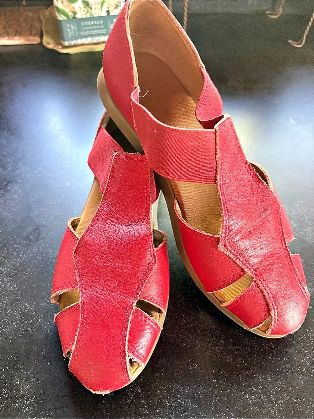 Aerosoles Believe Red Textile Sandals
